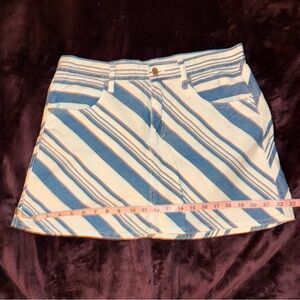 Universal Thread Blue and White Striped Mini Skirt